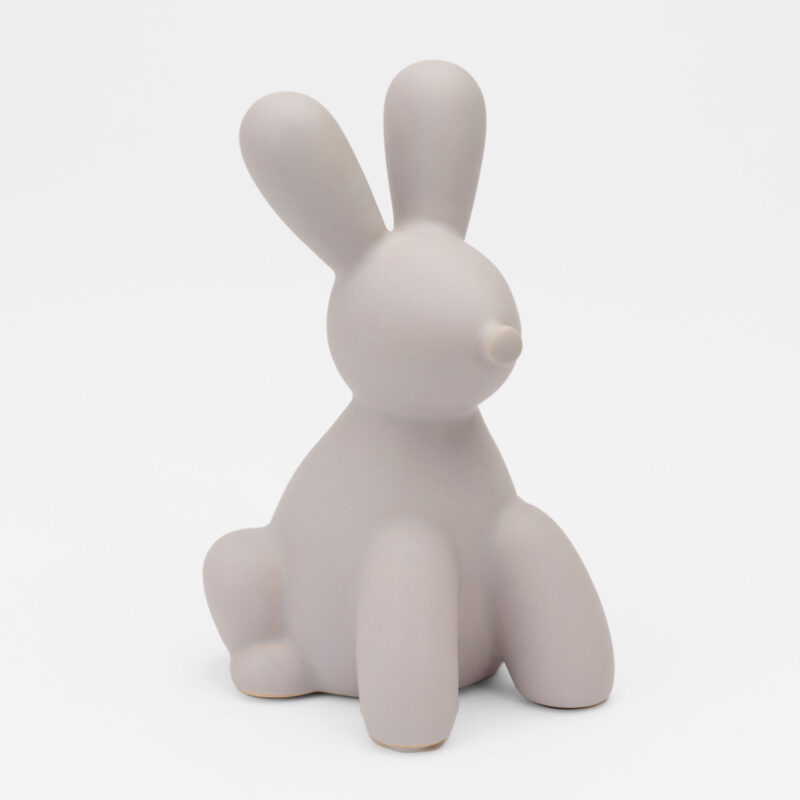 PURPLE CERAMIC DECORATIVE RABBIT