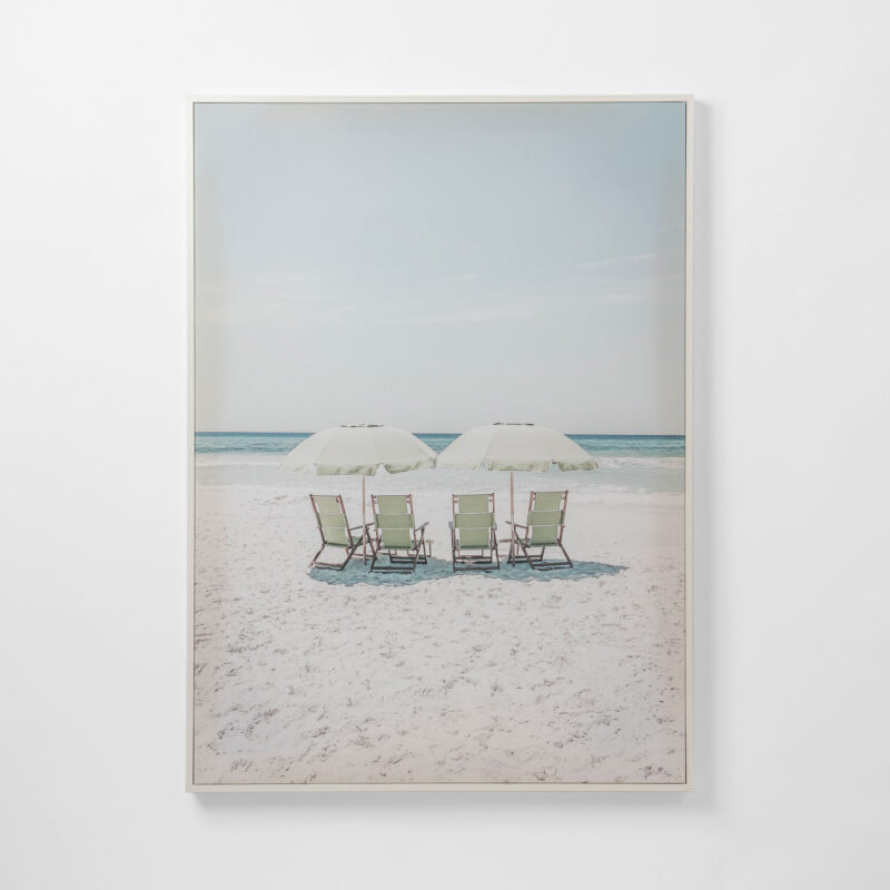 SEASIDE SCENE FRAMED CANVAS