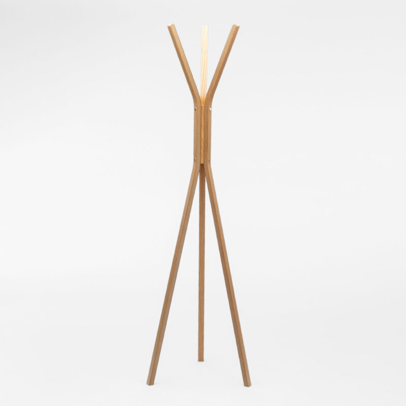 OAK COLOR PLYWOOD COAT RACK
