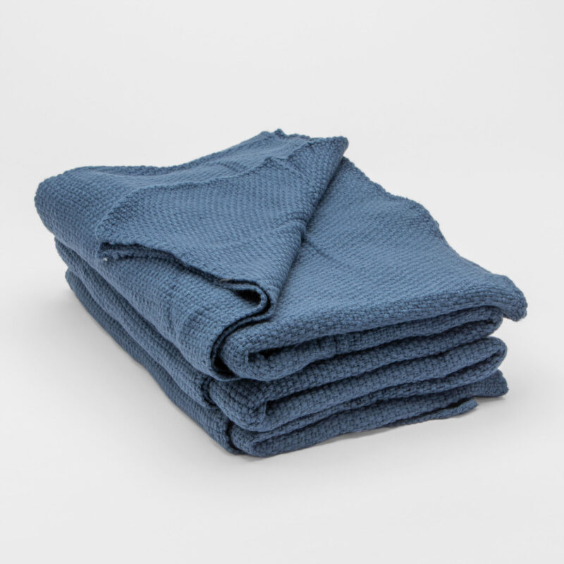 BLUE THROW BLANKET