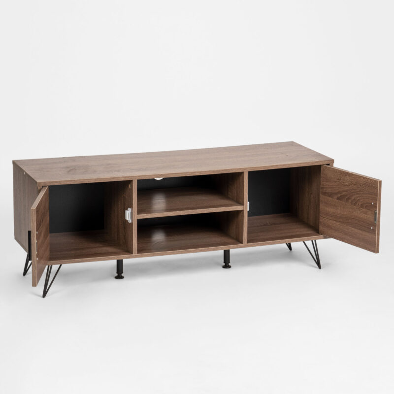 MELAMINE TV STATION WITH METAL LEGS - Image 2