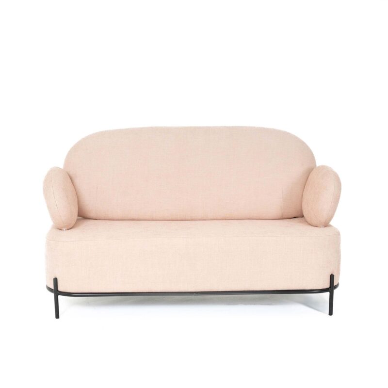 FABRIC LOVESEAT WITH METAL LEGS - Image 2