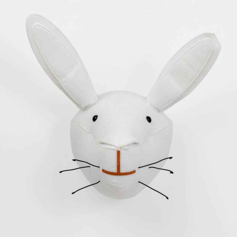 BUNNY FAUX TAXIDERMY ANIMAL HEAD WALL ART