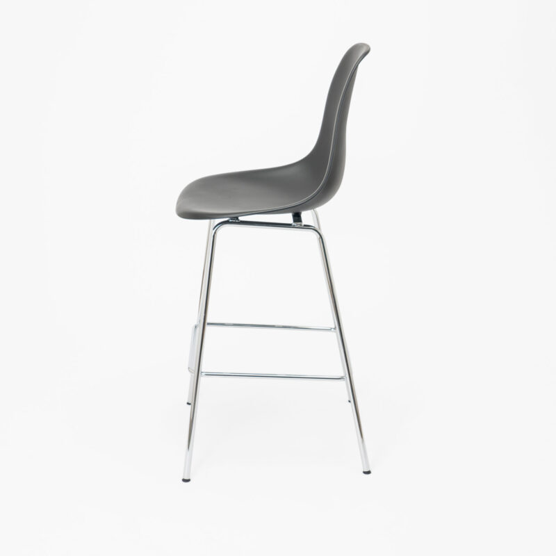 PP SEAT WITH CHROME METAL LEGS BAR STOOL - Image 3