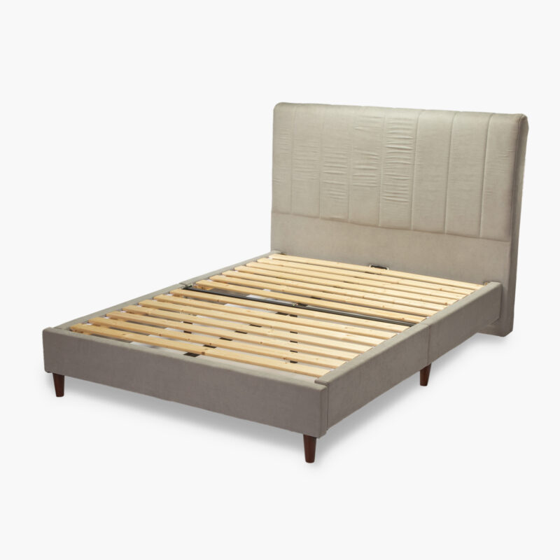 UPHOLSTERED BED WITH WOODEN LEGS - Image 3
