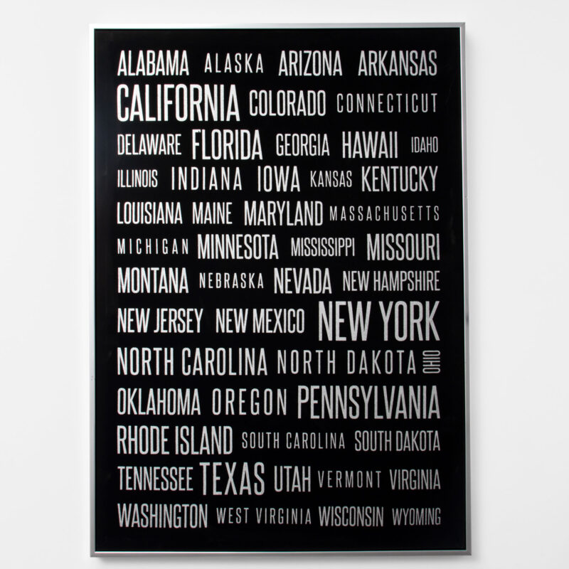 STATES FRAMED CANVAS FOIL