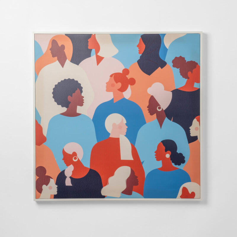 WOMEN POWER FRAMED CANVAS