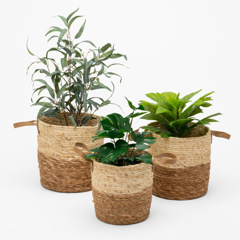 SET OF THREE WOVEN BASKETS - Image 2