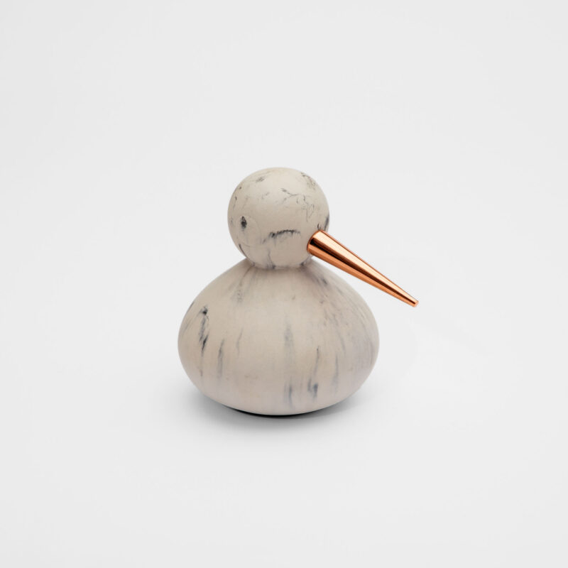 MARBLED CONCRETE DECORATIVE BIRD