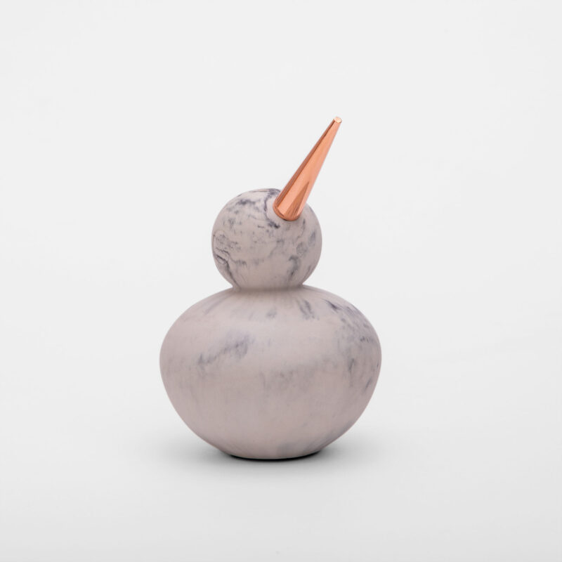 MARBLED CONCRETE DECORATIVE BIRD