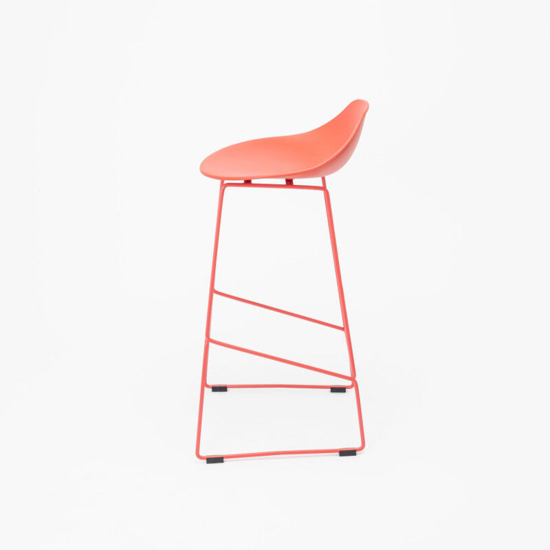 PP SEAT WITH STEEL LEGS BAR STOOL - Image 4