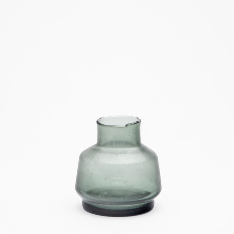 SMOKE GRAY GLASS VASE