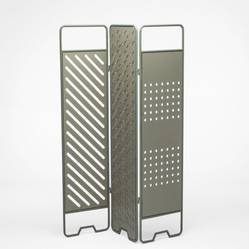 DARK GREEN MDF WITH METAL FRAME ROOM DIVIDER
