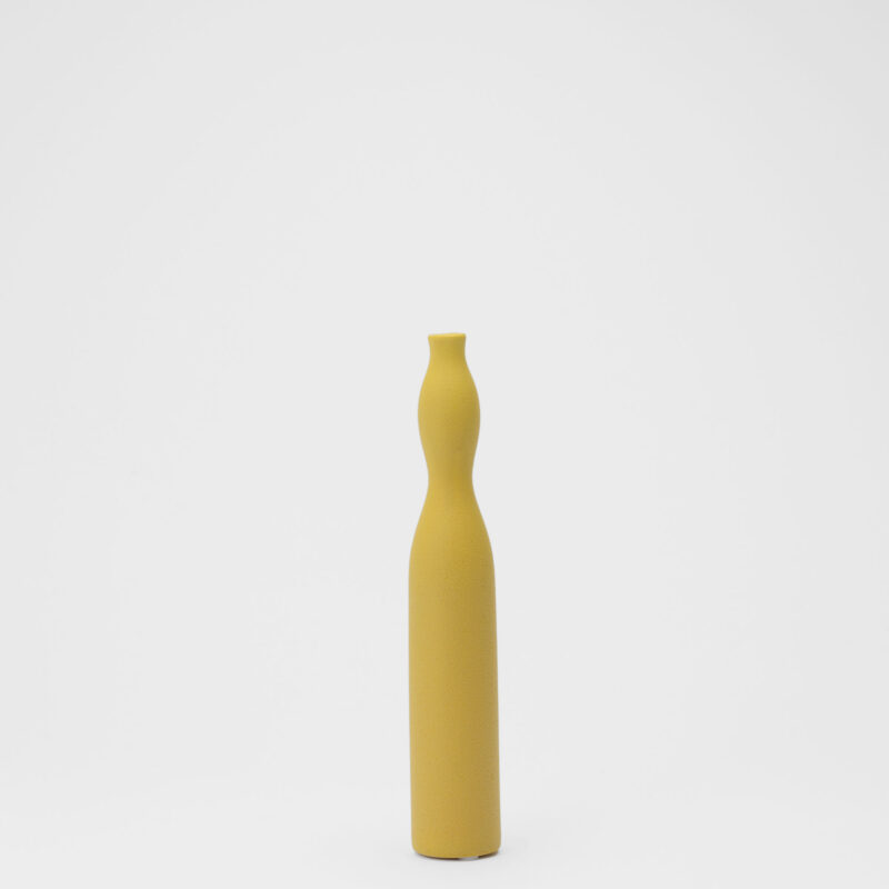 YELLOW DECORATIVE CERAMIC VASE