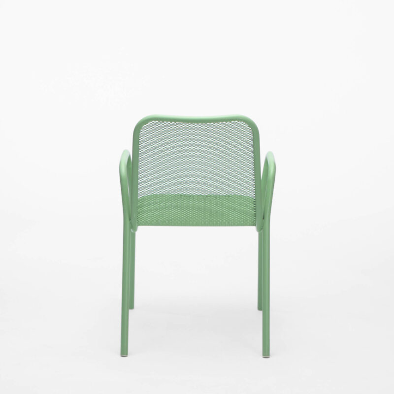 METAL FRAME ARMCHAIR WITH METAL MESH SEAT AND BACK REST - Image 3