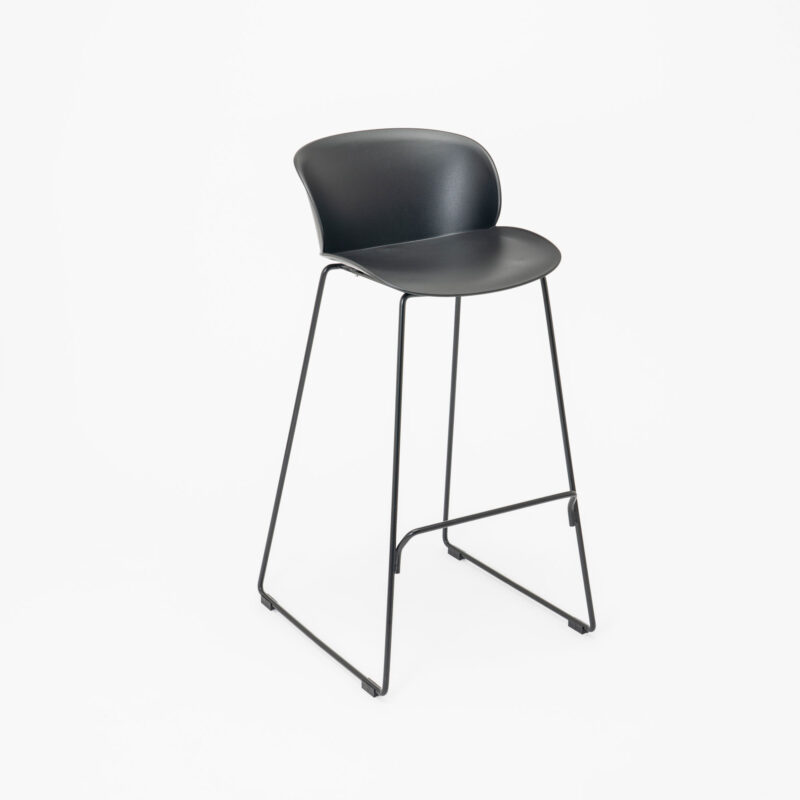 PP SEAT AND BACK REST STOOL WITH STEEL FRAME