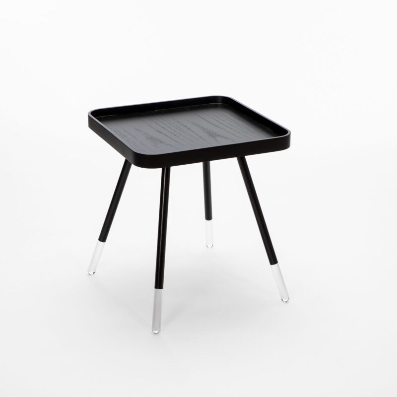 COFFEE TABLE WITH MDF TOP AND METAL-ACRYLIC LEGS