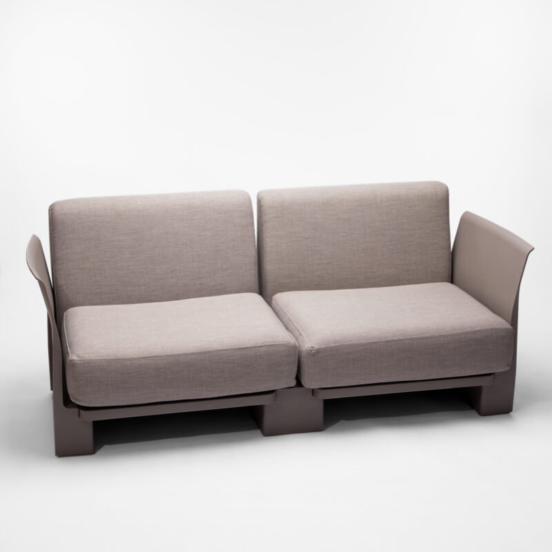 PP FRAME AND FABRIC CUSHIONS LOVESEAT SOFA - Image 2