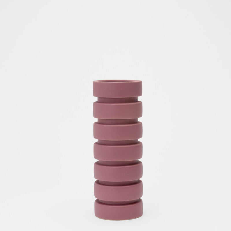 PURPLE CERAMIC DECORATIVE VASE