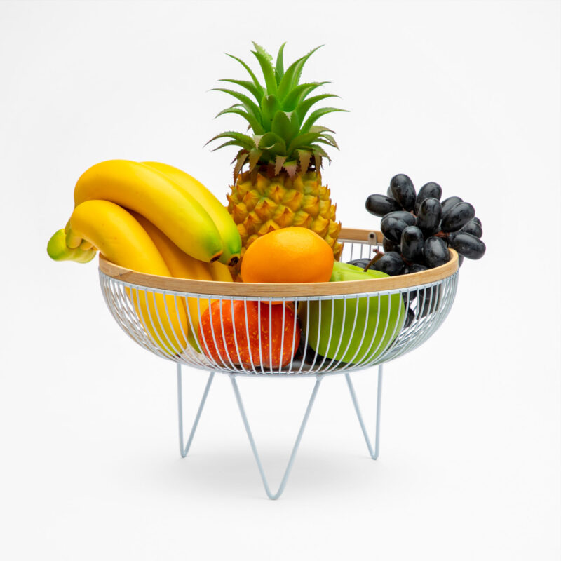 WHITE METAL WIRE BASKET - Image 2