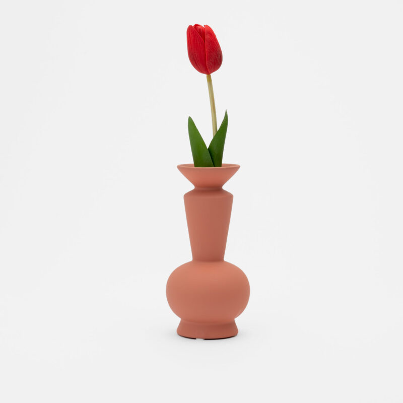 RED CERAMIC DECORATIVE VASE - Image 2