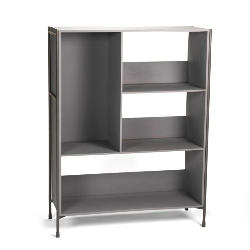 DARK GRAY MDF AND METAL CABINET