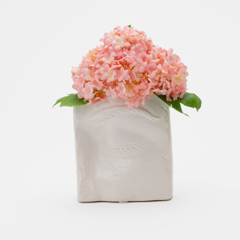 DECORATIVE WHITE CERAMIC EAR VASE - Image 3