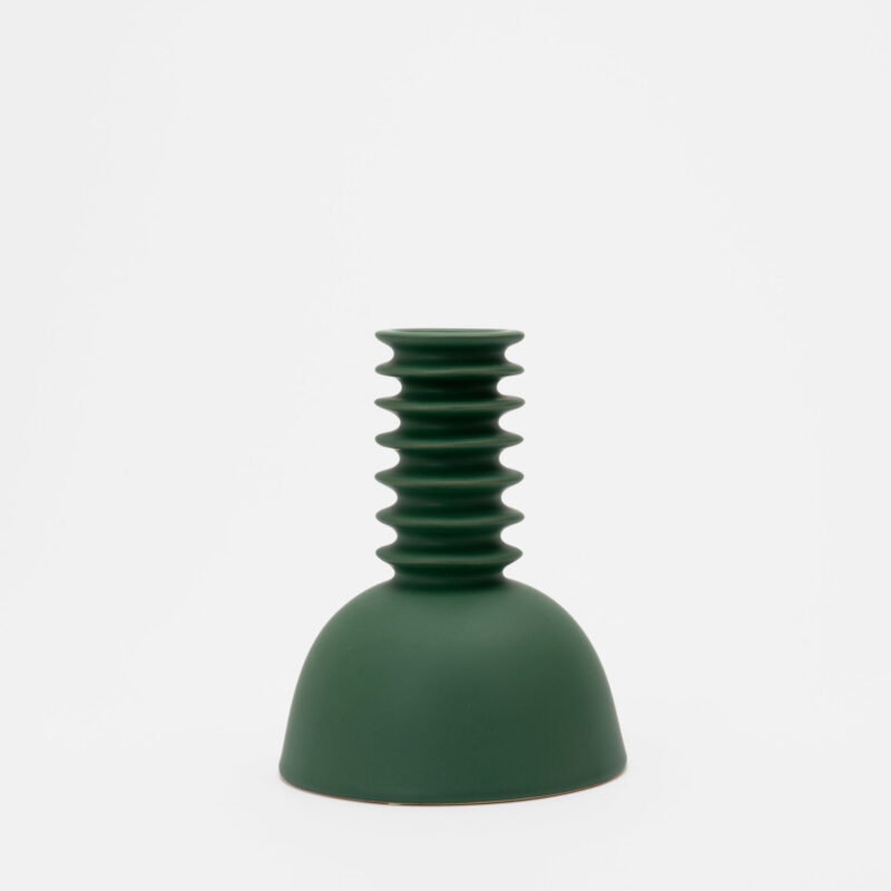 GREEN CERAMIC DECORATIVE VASE