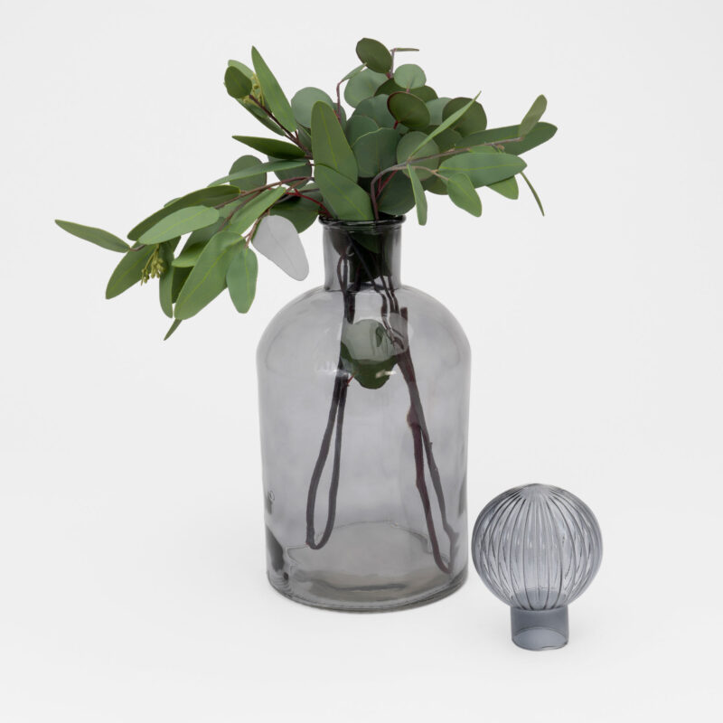 GRAY GLASS DECORATIVE VASE - Image 2