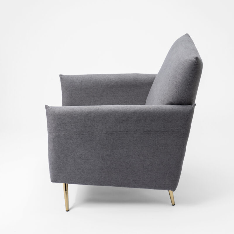 UPHOLSTERED ARMCHAIR SOFA WITH METAL LEGS - Image 3