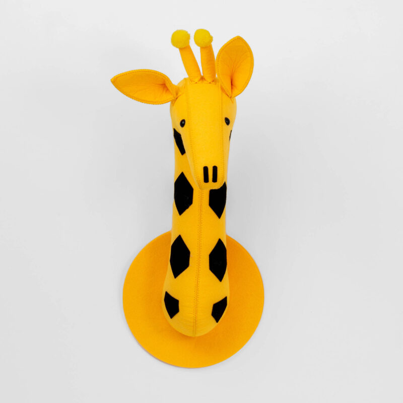 JIRAFFE FAUX TAXIDERMY ANIMAL HEAD WALL ART