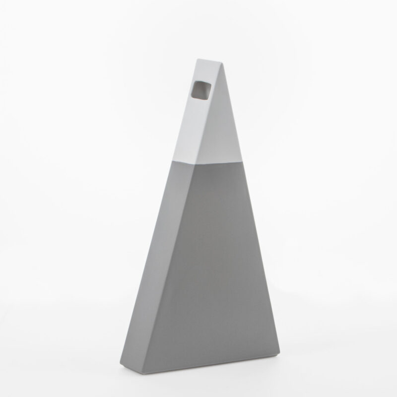 CERAMIC TRIANGULAR VASE