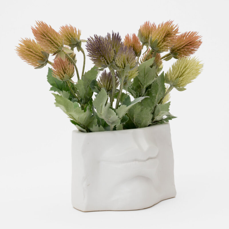 DECORATIVE WHITE CERAMIC EAR VASE - Image 4