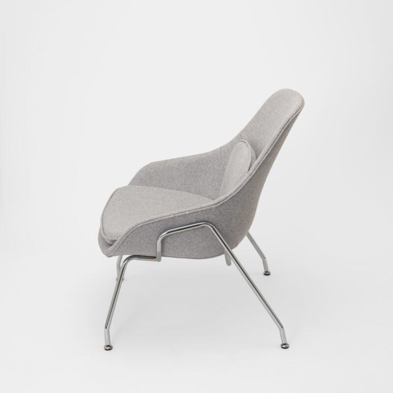 FABRIC UPHOLSTERED ARMCHAIR WITH CHROME LEGS AND EXTRA CUSHION - Image 3