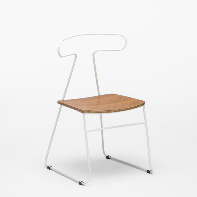 METAL FRAME AND PLYWOOD SEAT CHAIR