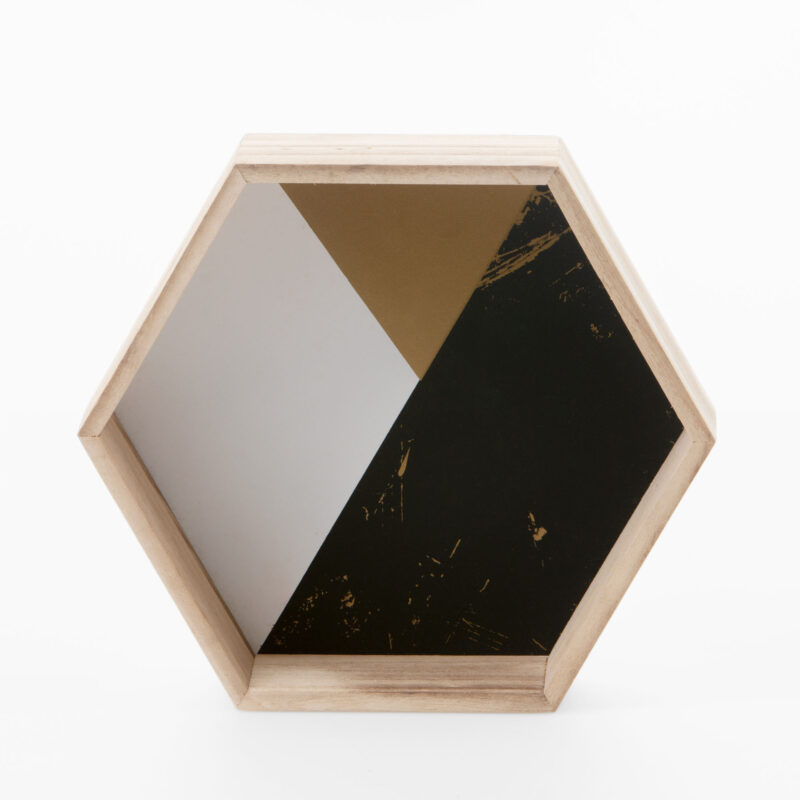 WOODEN HEXAGONAL TRAY