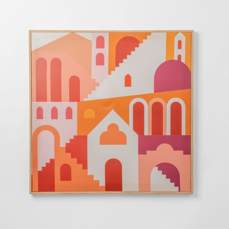 TERRACOTTA CITY FRAMED CANVAS