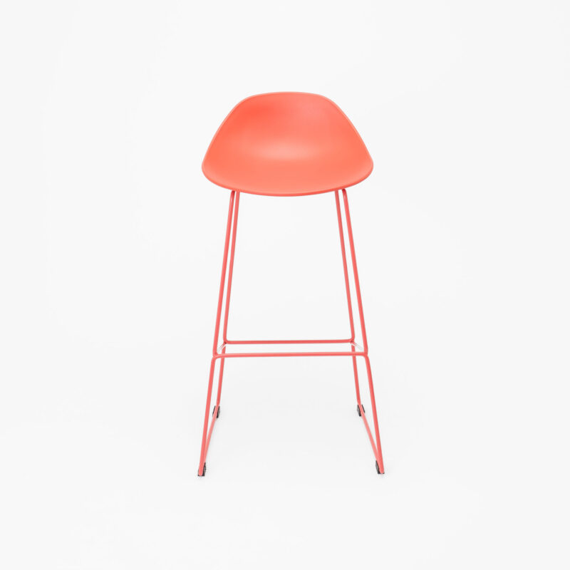 PP SEAT WITH STEEL LEGS BAR STOOL - Image 2