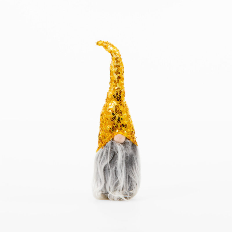 TABLETOP CHRISTMAS GNOME WITH SEQUIN HAT