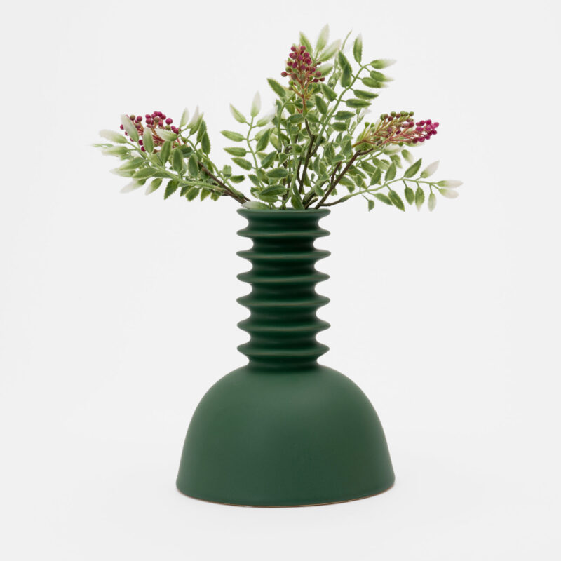 GREEN CERAMIC DECORATIVE VASE - Image 2