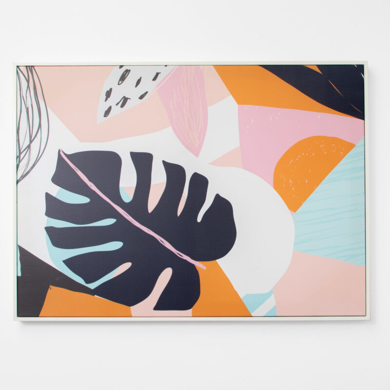 ABSTRACT TROPICAL FRAMED CANVAS