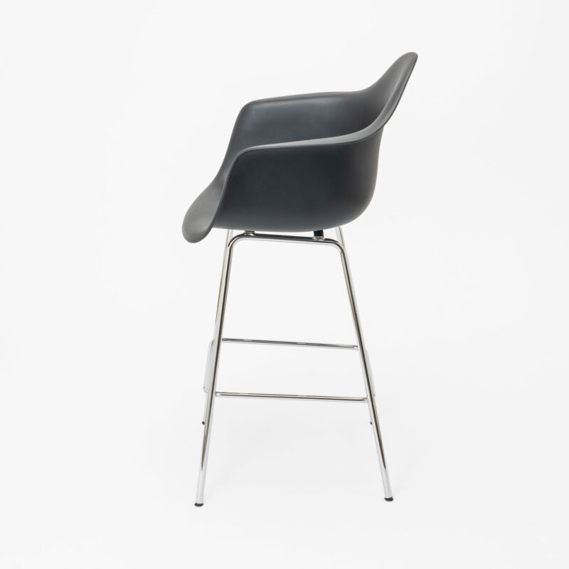 PP SEAT WITH CHROME METAL LEGS BAR STOOL - Image 3