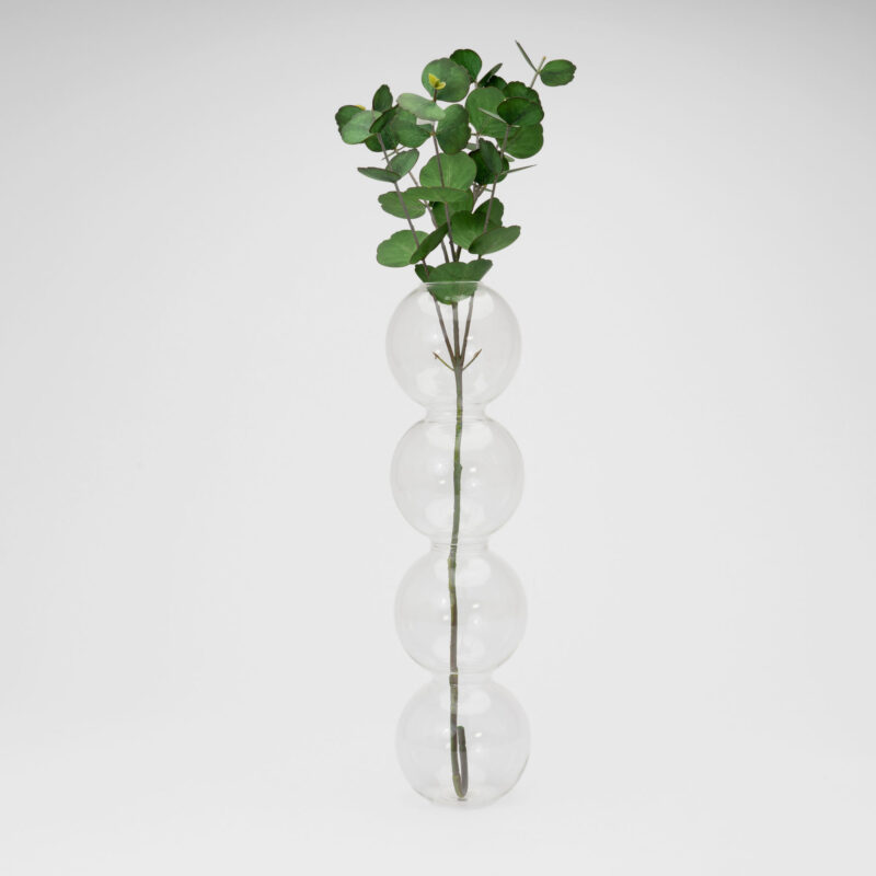 CLEAR GLASS DECORATIVE VASE - Image 2