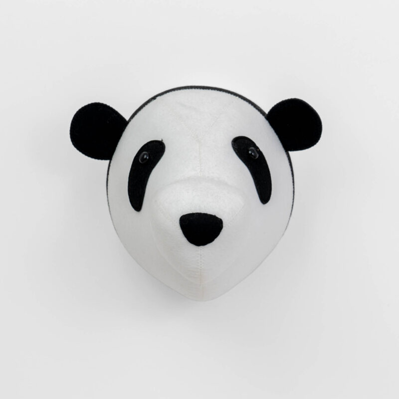 PANDA FAUX TAXIDERMY ANIMAL HEAD WALL ART
