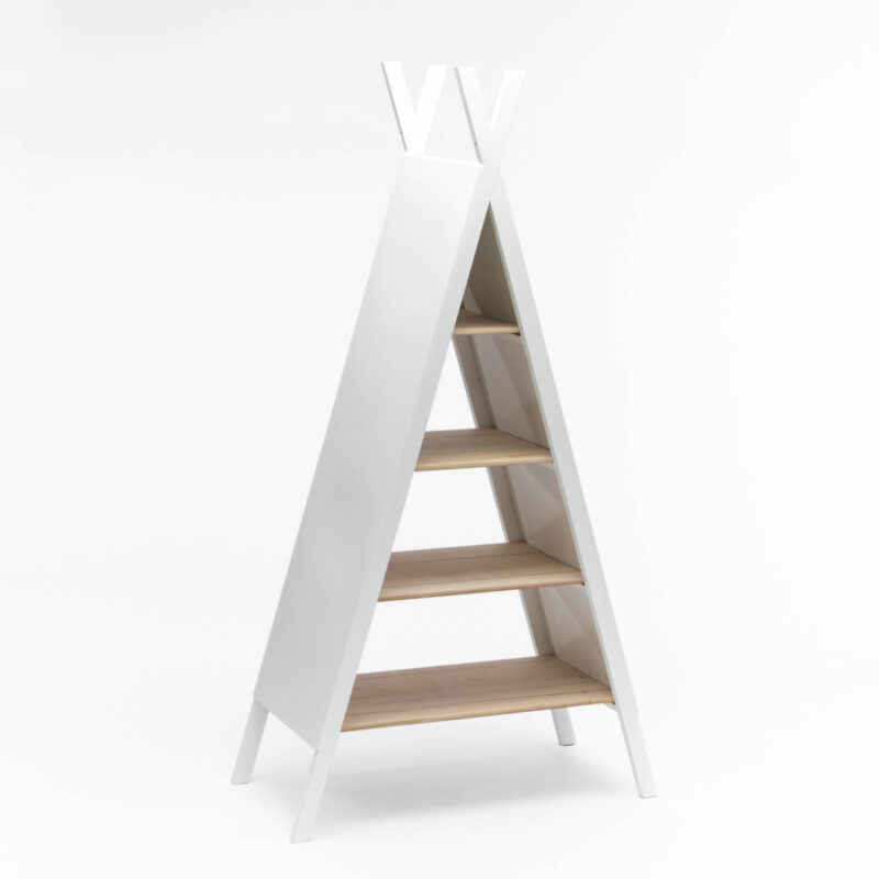 TEEPEE SHAPED PINE WOOD KIDS BOOKCASE