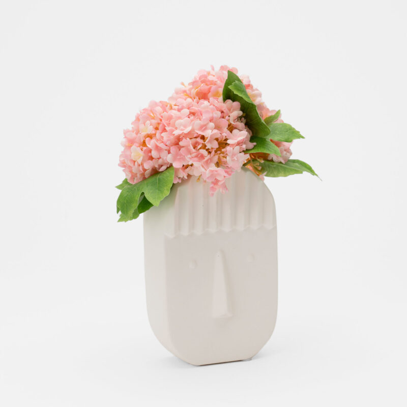 FACE DESIGN WHITE CERAMIC DECORATIVE VASE - Image 4