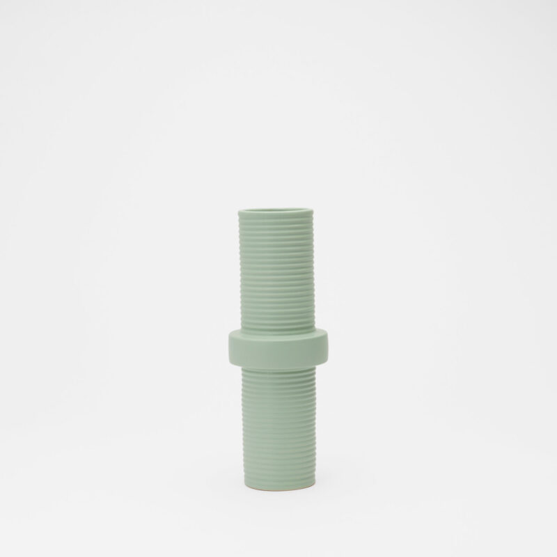 LIGHT GREEN CERAMIC DECORATIVE VASE