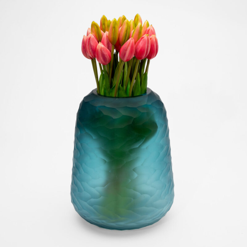 BLUE GLASS VASE - Image 2