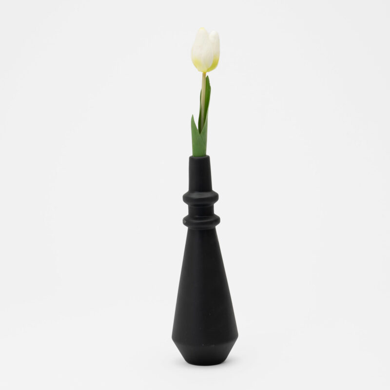 BLACK CERAMIC DECORATIVE VASE - Image 2