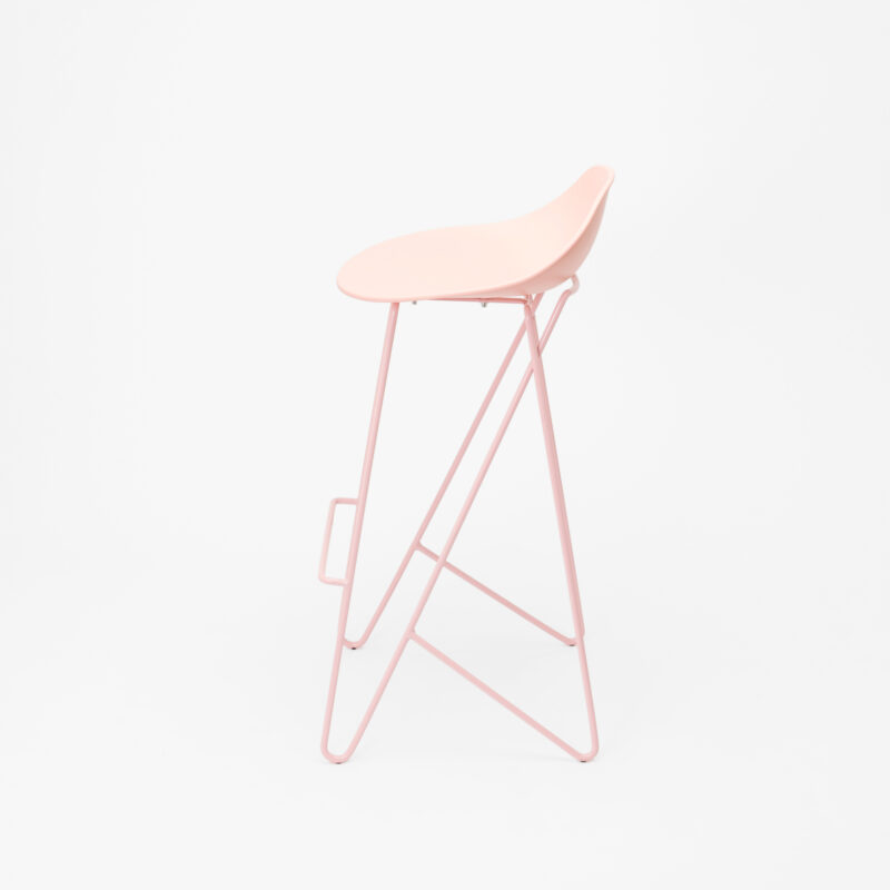 PP SEAT WITH STEEL LEGS BAR STOOL - Image 4